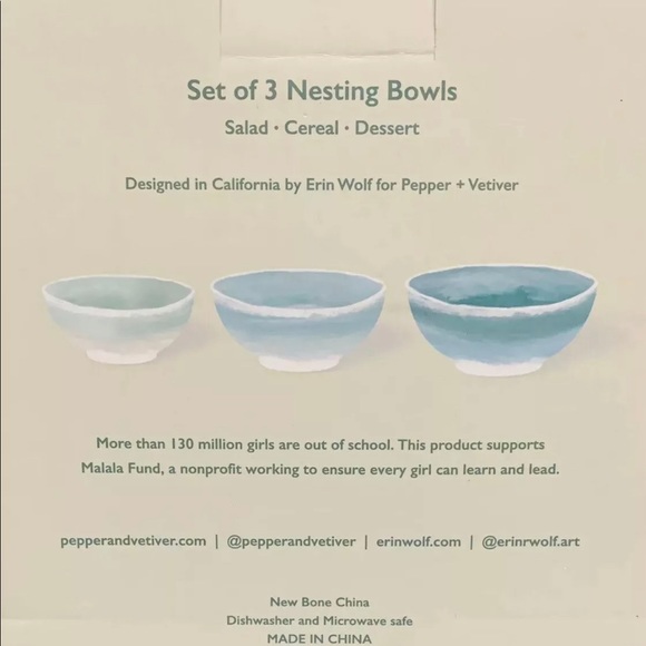 Pepper + Vetiver Nesting Bowls, New - Picture 7 of 7